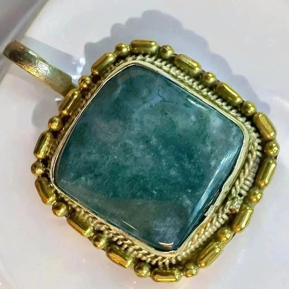 Handmade Moss Agate Pendant - Picture 2 of 9